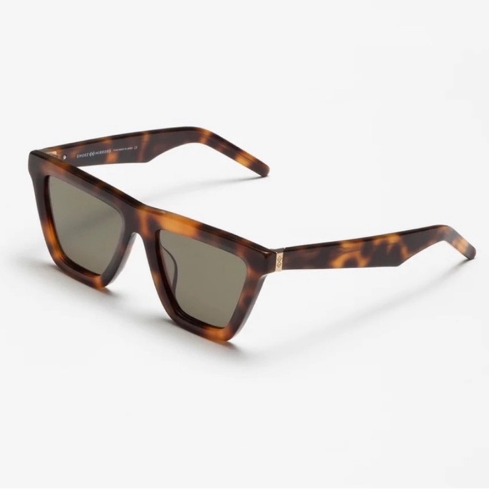 NEW Smoke x Mirrors Felix Tortoise Green Lenses Sunglasses NWT